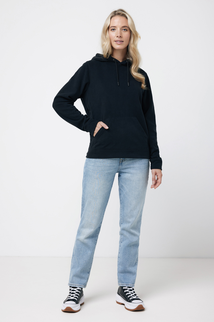 Felpa con cappuccio Trivor in micropile rPET, nero