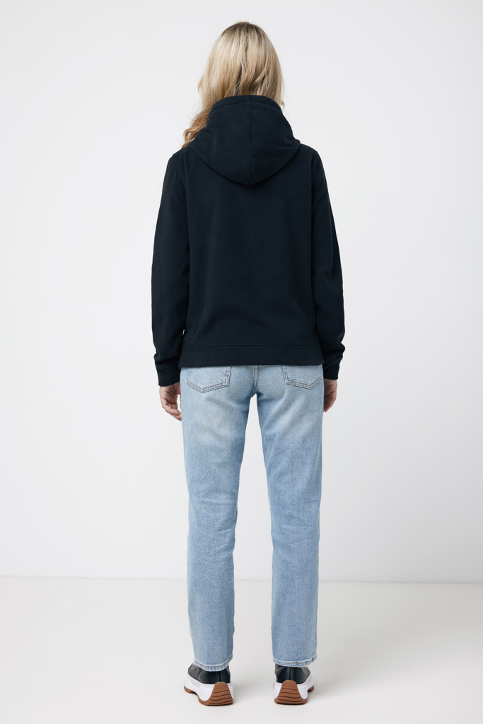 Felpa con cappuccio Trivor in micropile rPET, nero