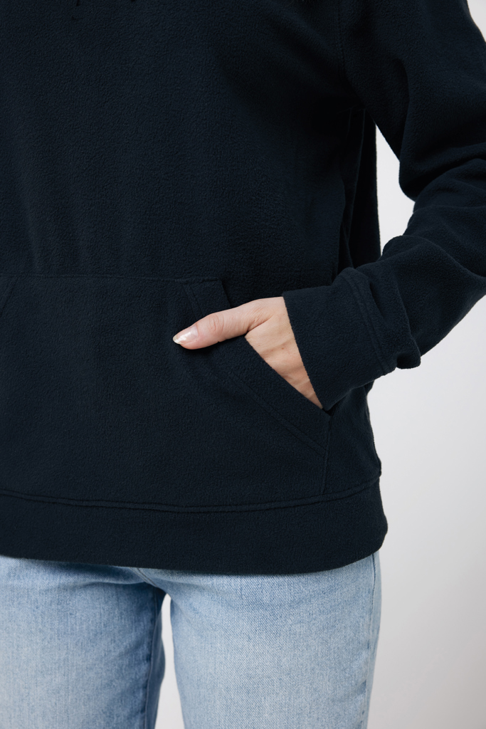 Felpa con cappuccio Trivor in micropile rPET, nero