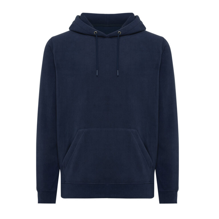 Trivor gerecycled polyester fleece hoodie, donkerblauw