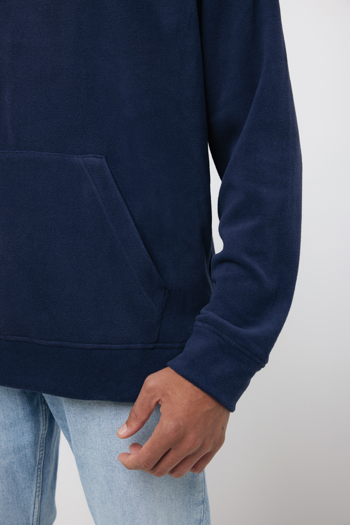 Trivor gerecycled polyester fleece hoodie, donkerblauw
