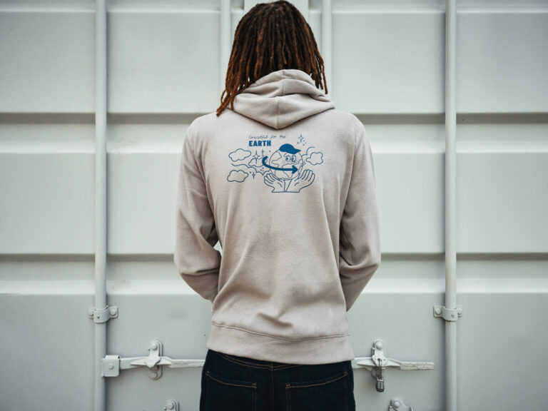 Trivor gerecycled polyester fleece hoodie, storm grey