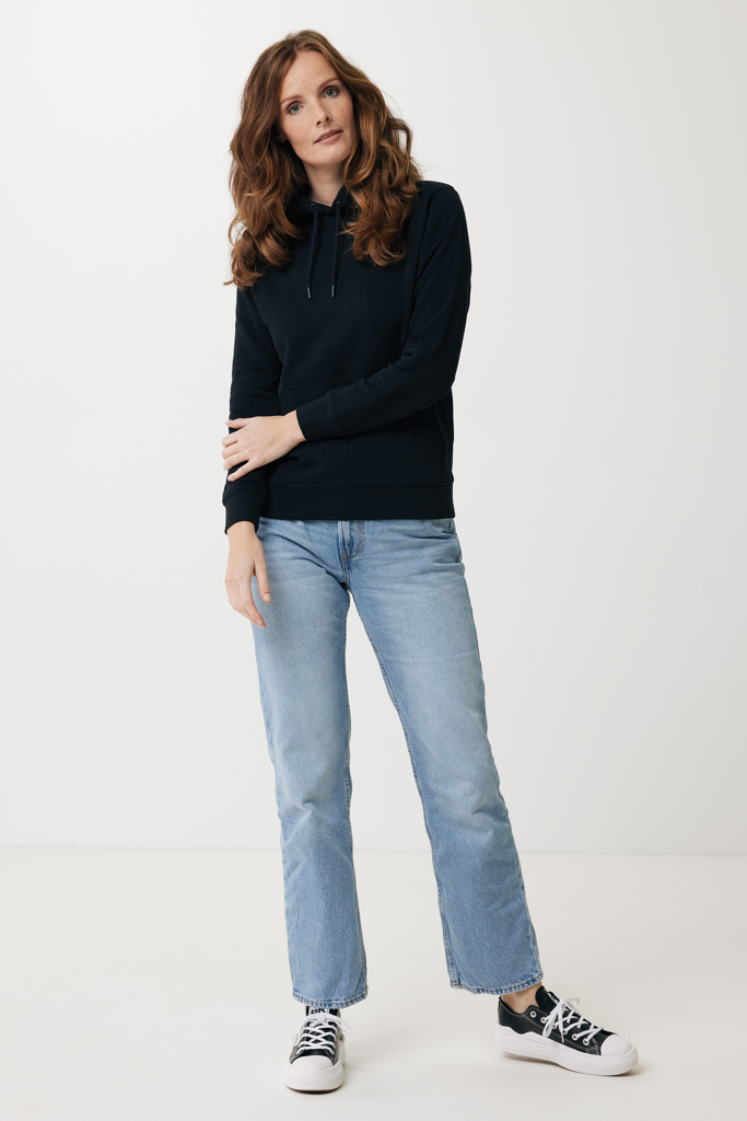 Sweater à capuche léger en coton recyclé Rila, noir