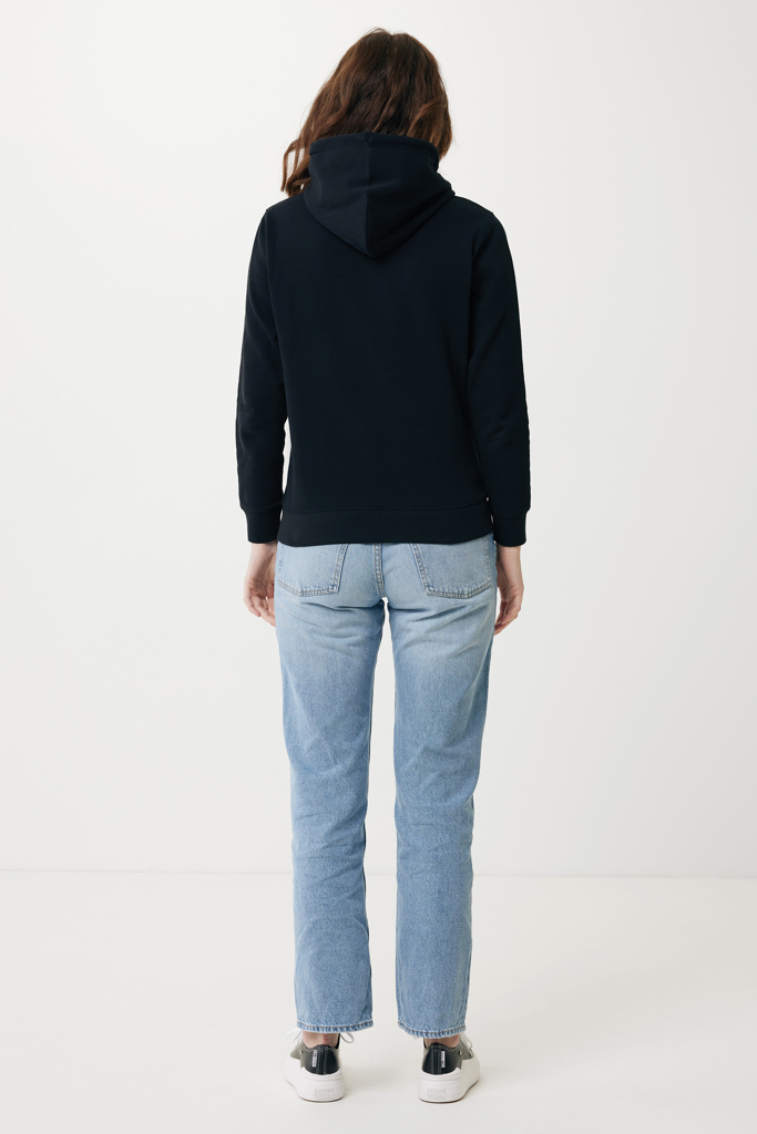 Sweater à capuche léger en coton recyclé Rila, noir