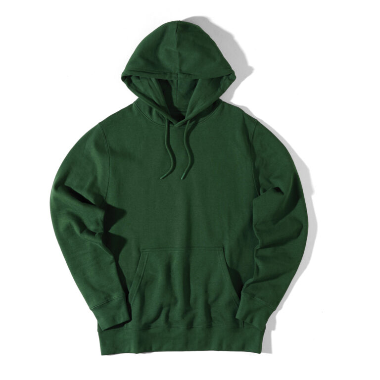 Rila lättvikt hoodie i återvunnen bomull, forest green