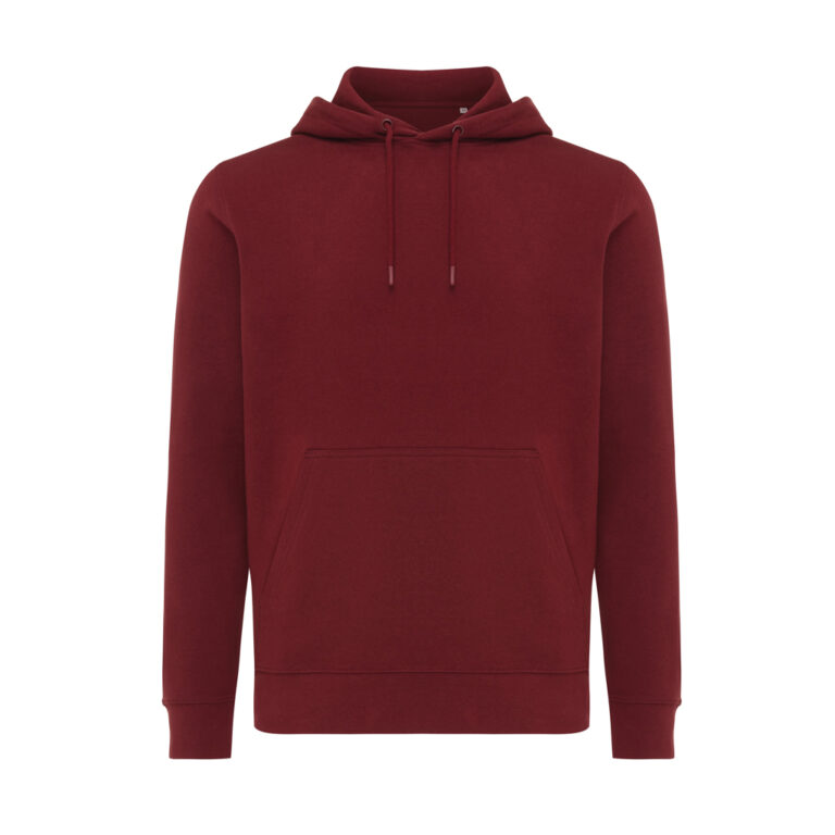 Rila lichtgewicht gerecycled katoen hoodie, bordeauxrood
