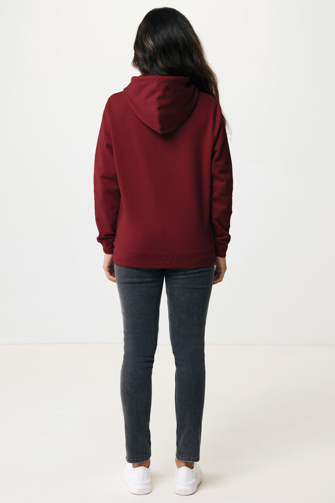Rila lichtgewicht gerecycled katoen hoodie, bordeauxrood