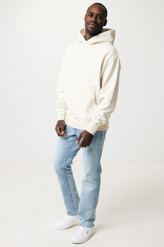 Sweater à capuche léger en coton recyclé Rila, natural raw