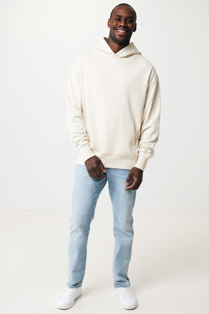 Sweater à capuche léger en coton recyclé Rila, natural raw