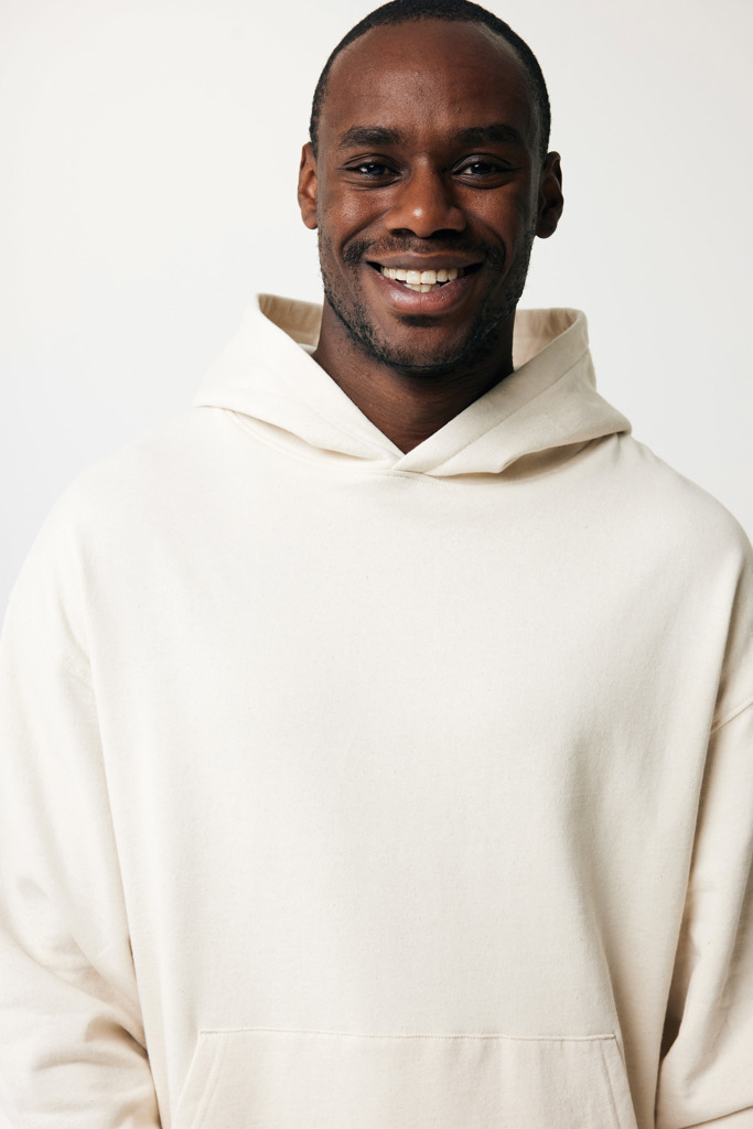 Sweater à capuche léger en coton recyclé Rila, natural raw