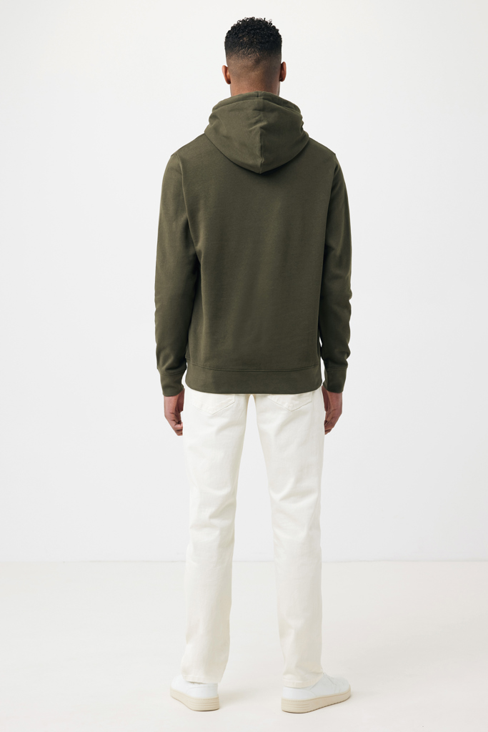 Sweater à capuche léger en coton recyclé Rila, kaki