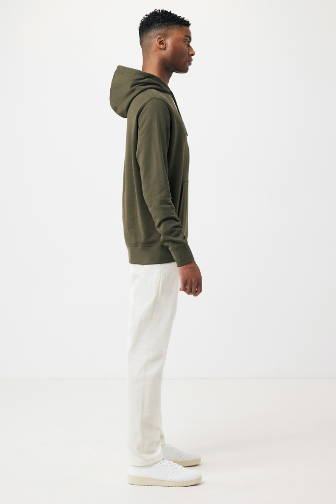 Sweater à capuche léger en coton recyclé Rila, kaki