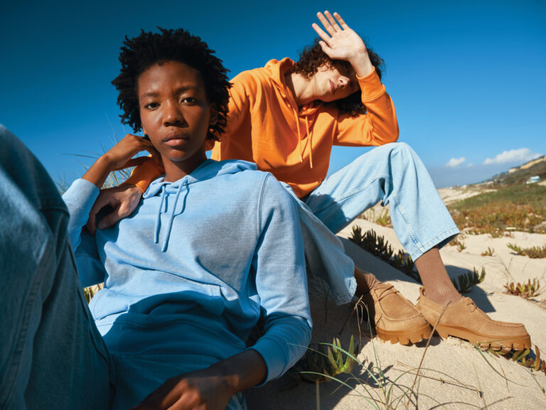 Sweater à capuche léger en coton recyclé Rila, sky blue