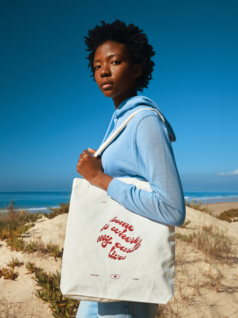 Sweater à capuche léger en coton recyclé Rila, sky blue