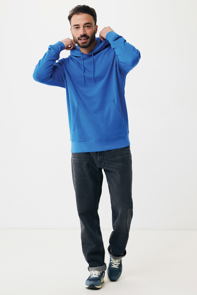 Felpa con cappuccio Rila in cotone riciclato, blu royal