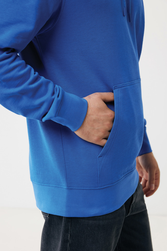 Felpa con cappuccio Rila in cotone riciclato, blu royal