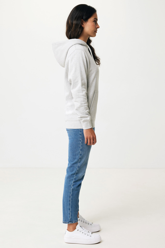 Rila lichtgewicht gerecycled katoen hoodie, light heather gr