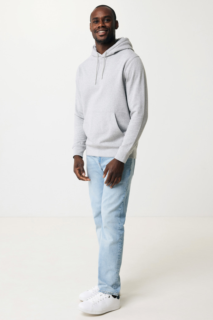 Rila lichtgewicht gerecycled katoen hoodie, light heather gr