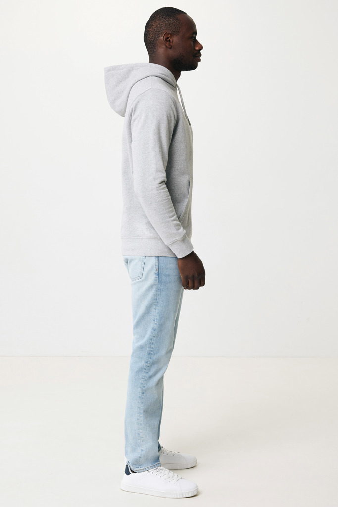 Rila lichtgewicht gerecycled katoen hoodie, light heather gr