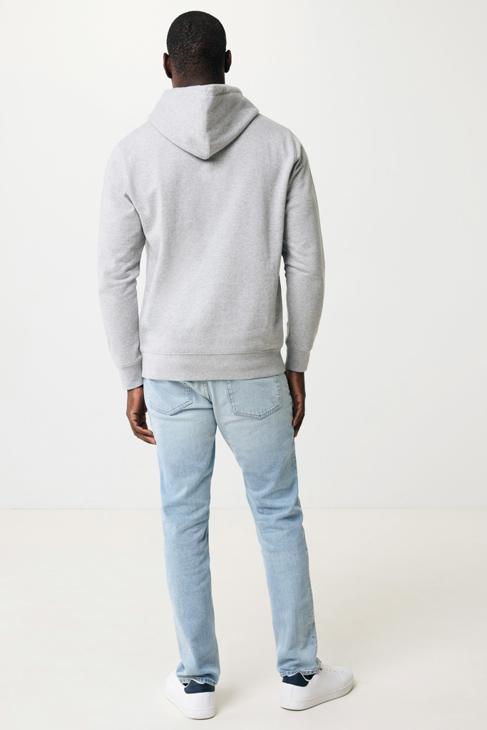 Rila lichtgewicht gerecycled katoen hoodie, light heather gr