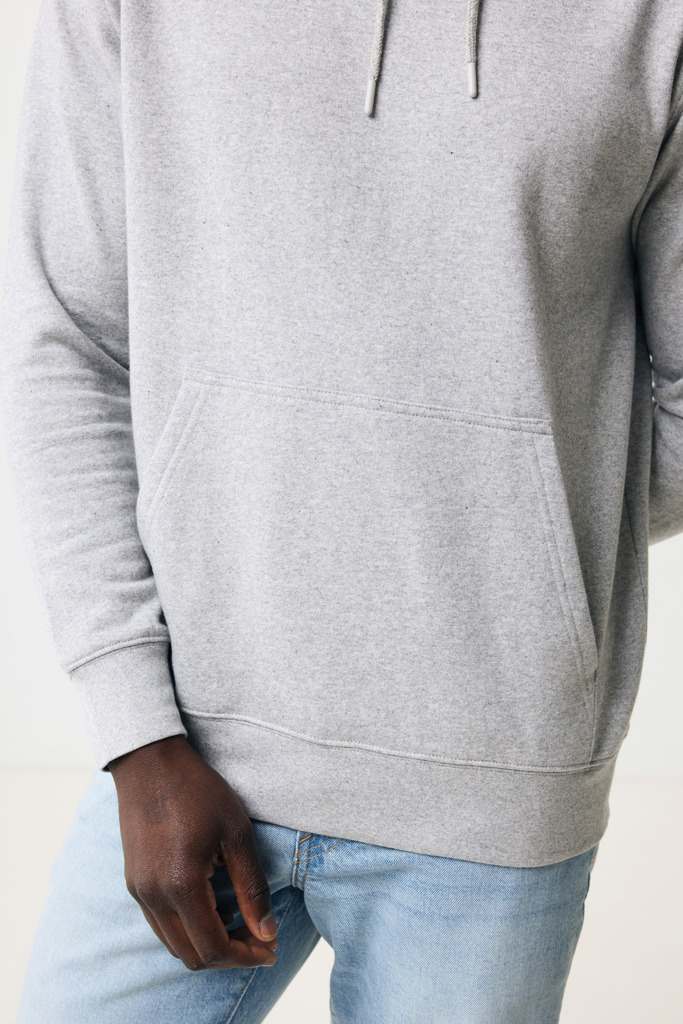 Rila lichtgewicht gerecycled katoen hoodie, light heather gr