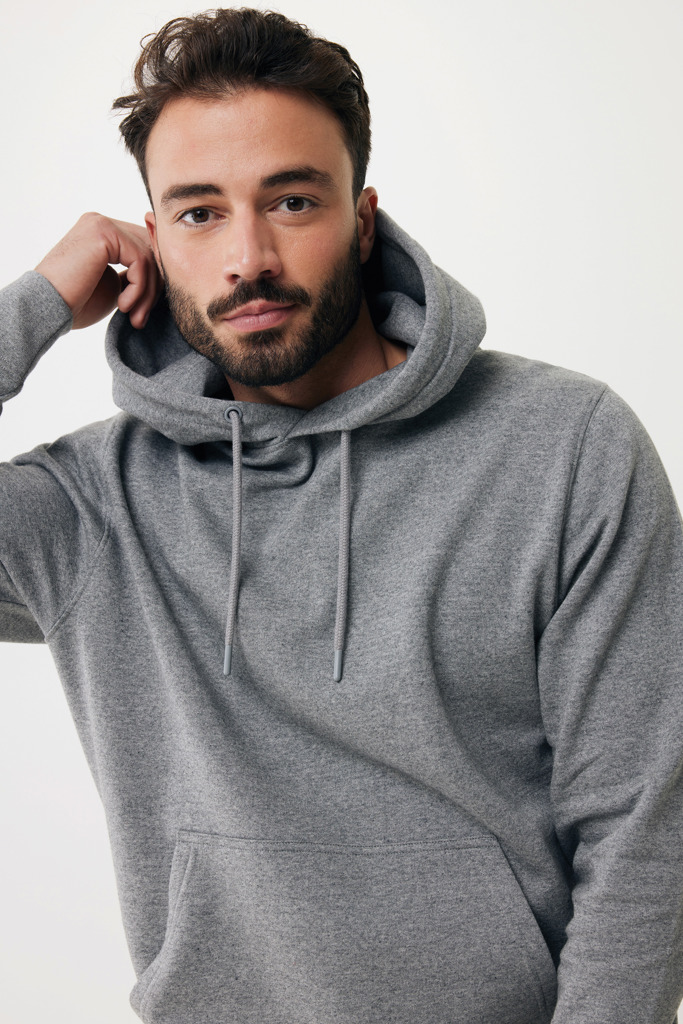 Sweater à capuche léger en coton recyclé Rila, light heather