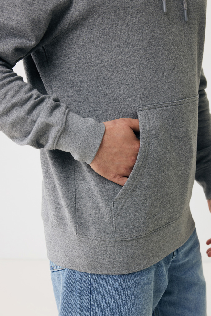 Sweater à capuche léger en coton recyclé Rila, light heather