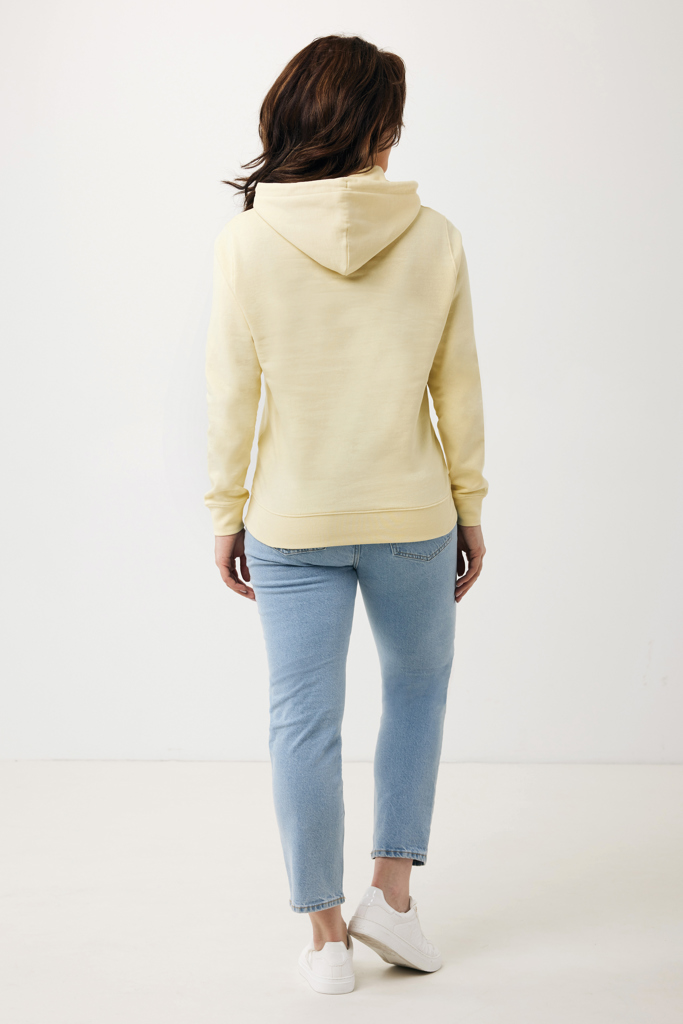 Rila lightweight recycled cotton hoodie, cream yellow