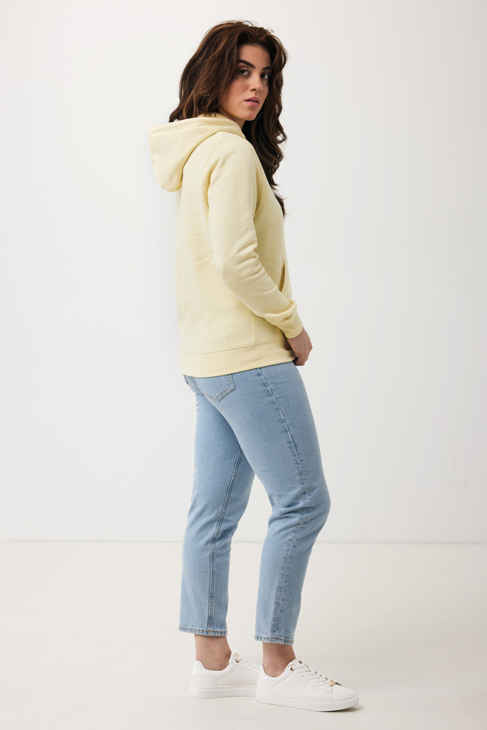 Rila lightweight recycled cotton hoodie, cream yellow