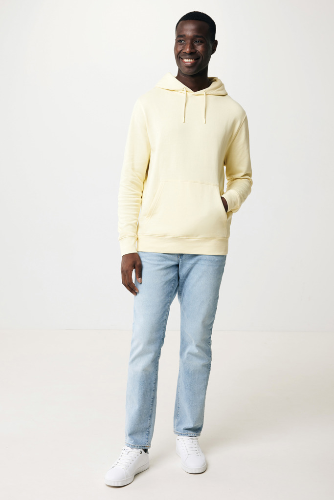 Rila lightweight recycled cotton hoodie, cream yellow