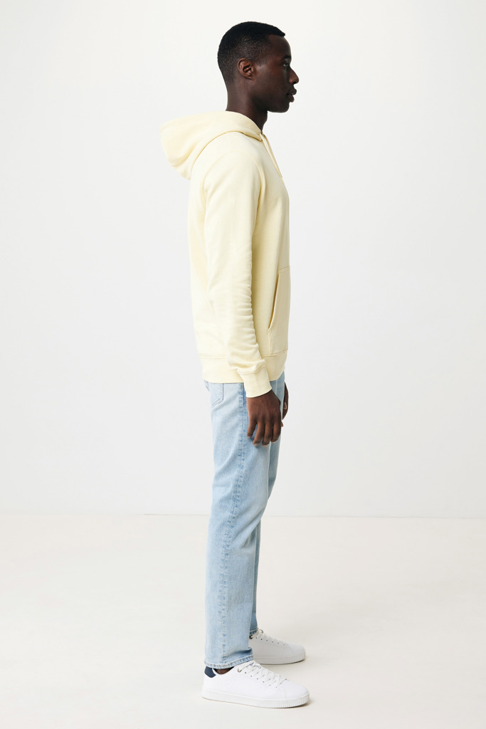 Rila lightweight recycled cotton hoodie, cream yellow