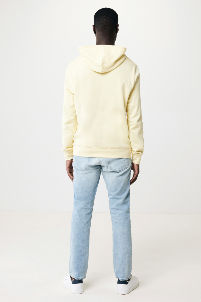 Rila lightweight recycled cotton hoodie, cream yellow