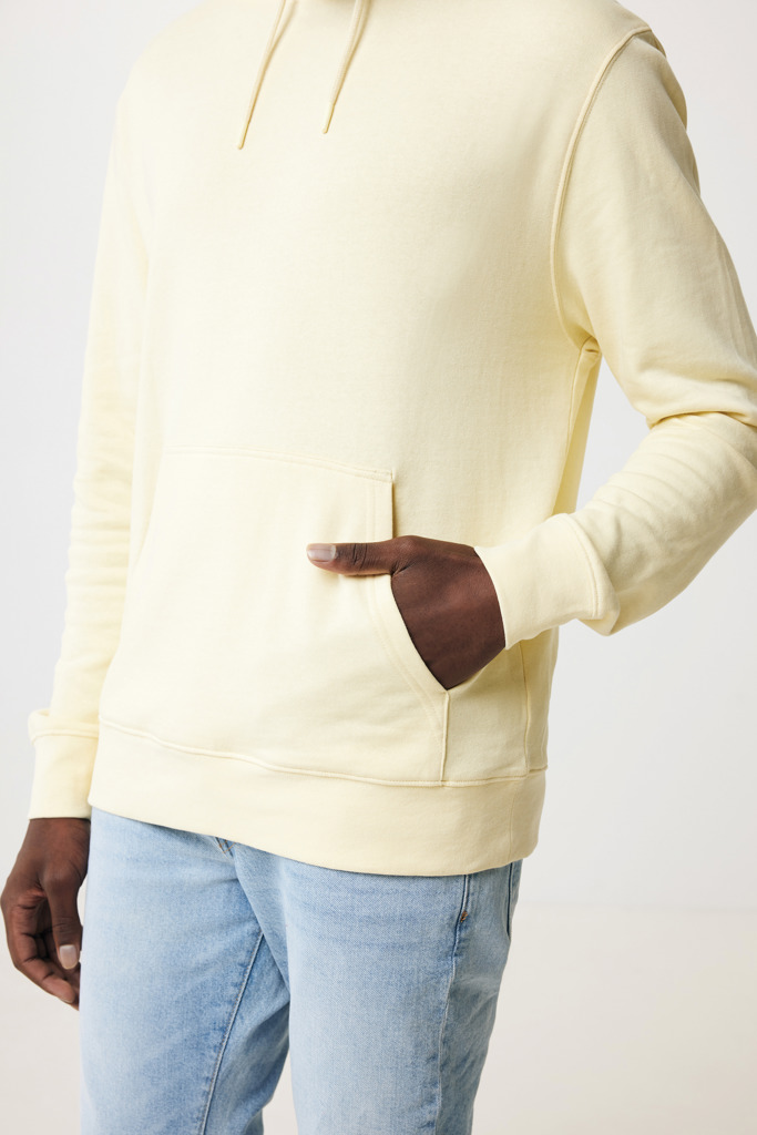 Rila lightweight recycled cotton hoodie, cream yellow
