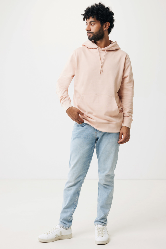 Rila lightweight recycled cotton hoodie, peach nectar