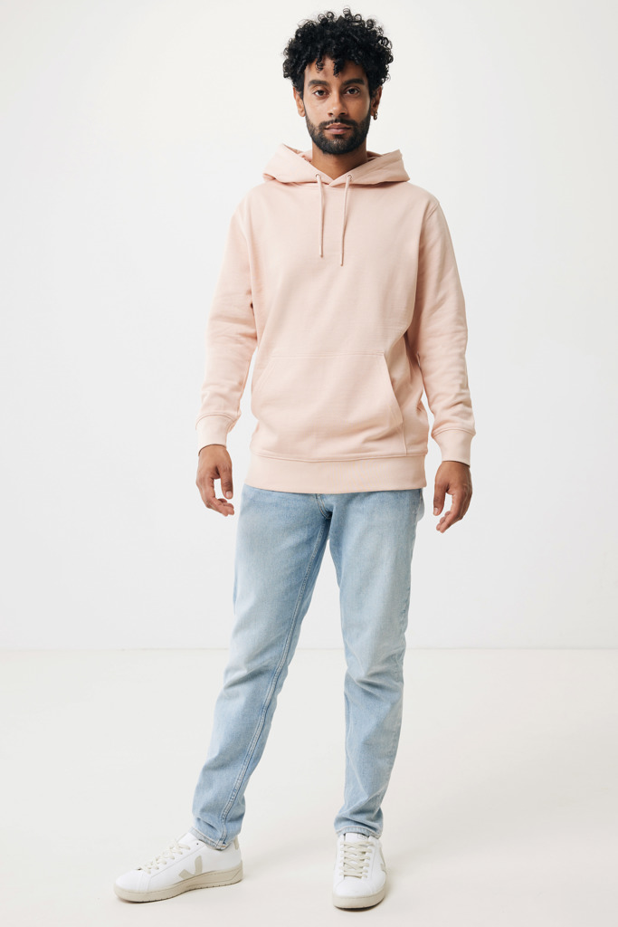 Rila lightweight recycled cotton hoodie, peach nectar