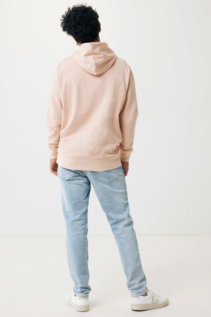 Rila lightweight recycled cotton hoodie, peach nectar