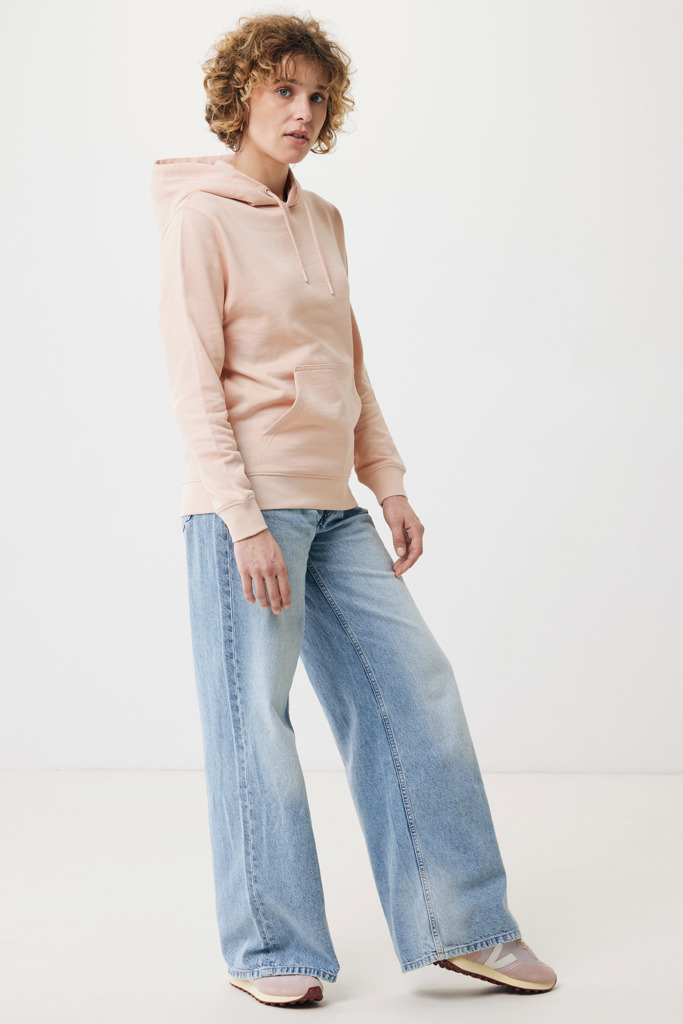 Rila lightweight recycled cotton hoodie, peach nectar