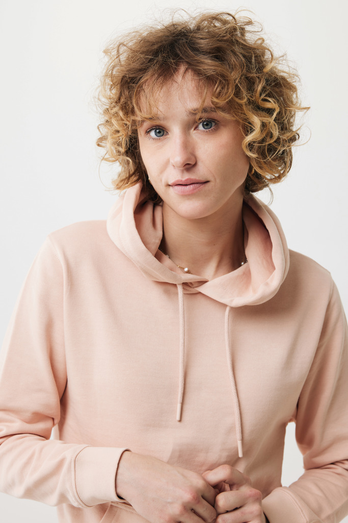 Rila lightweight recycled cotton hoodie, peach nectar