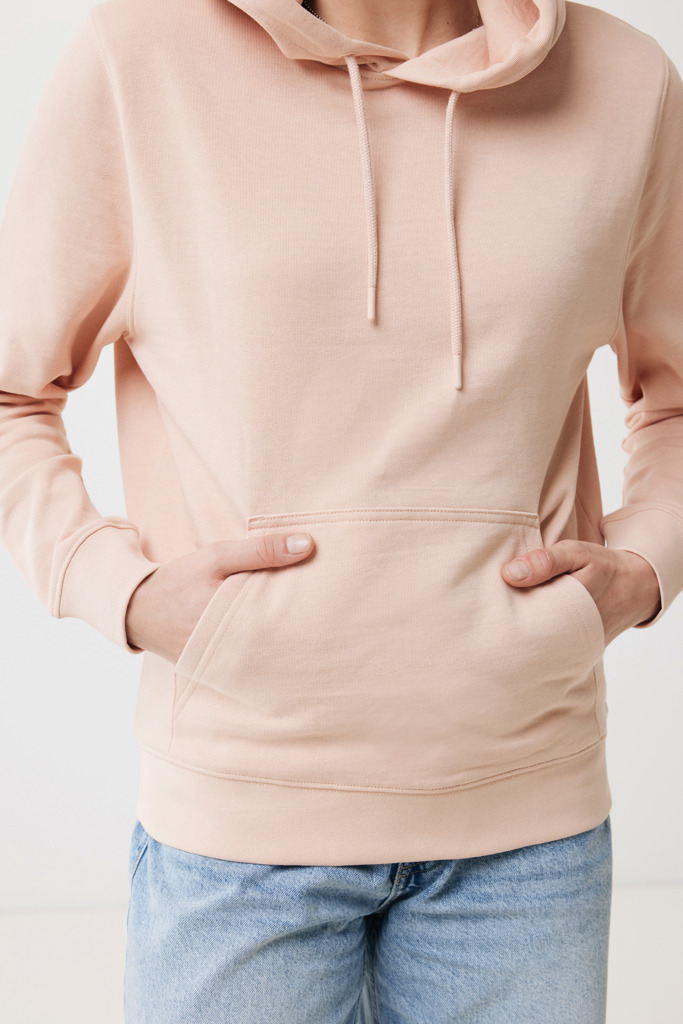 Rila lightweight recycled cotton hoodie, peach nectar