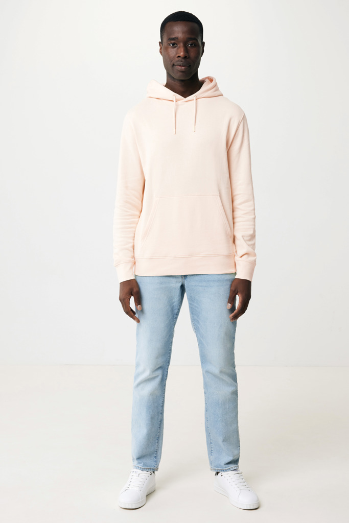 Felpa con cappuccio Rila in cotone riciclato, cloud pink