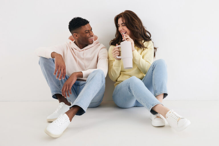 Felpa con cappuccio Rila in cotone riciclato, cloud pink