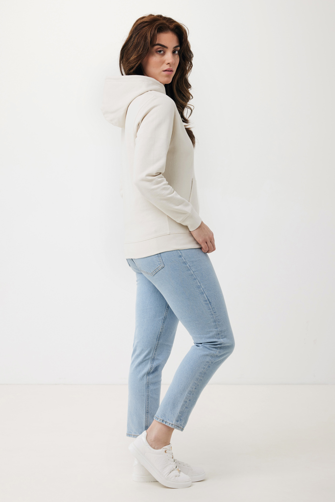 Sweater à capuche léger en coton recyclé Rila, ivory white