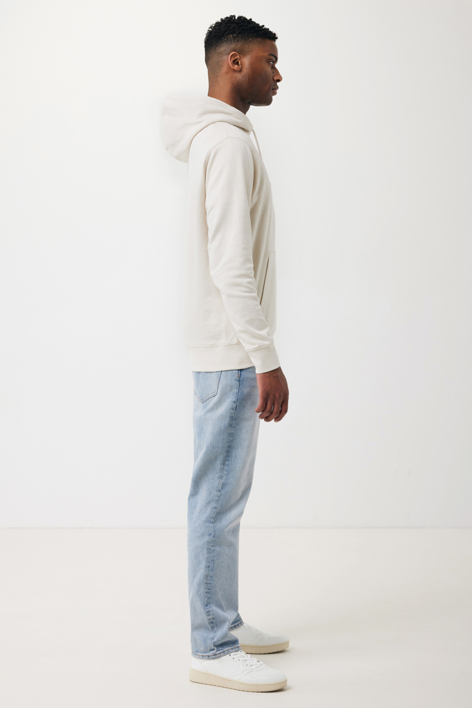 Sweater à capuche léger en coton recyclé Rila, ivory white