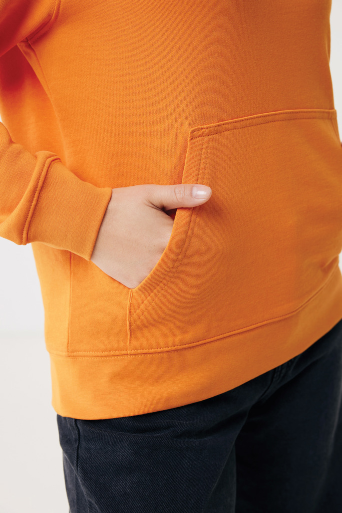 Felpa con cappuccio Rila in cotone riciclato, arancione