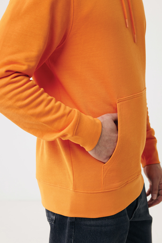 Felpa con cappuccio Rila in cotone riciclato, arancione