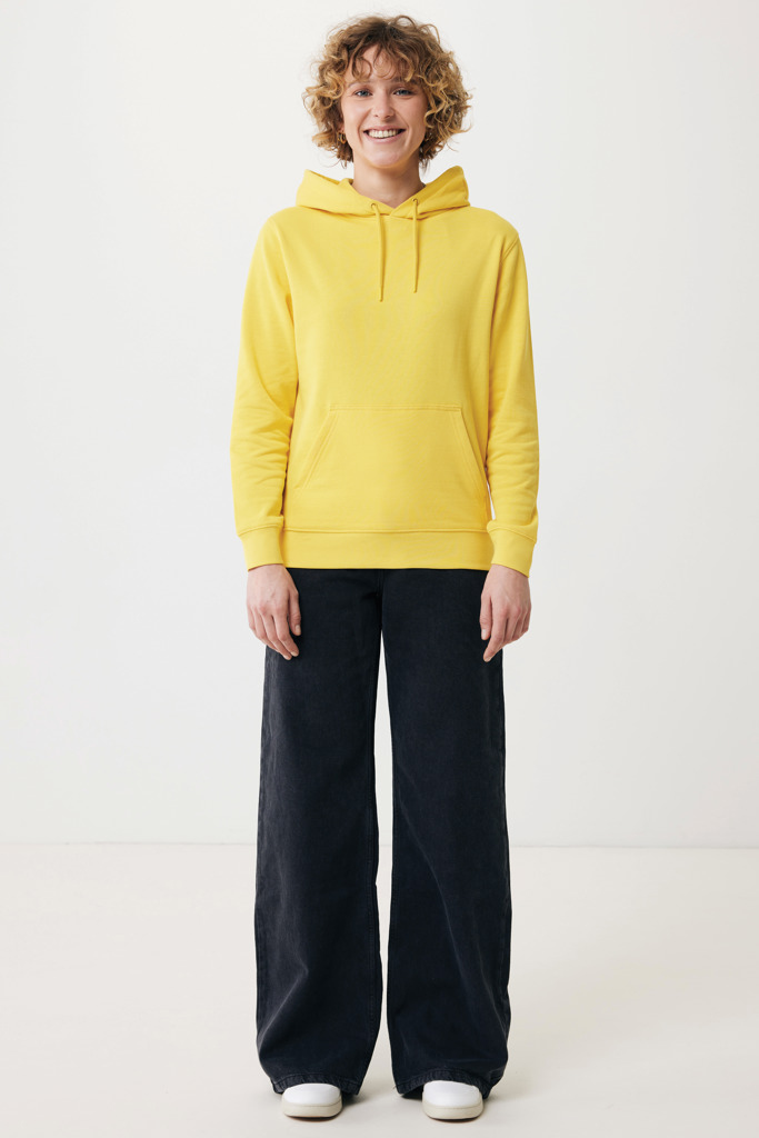 Sweater à capuche léger en coton recyclé Rila, jaune
