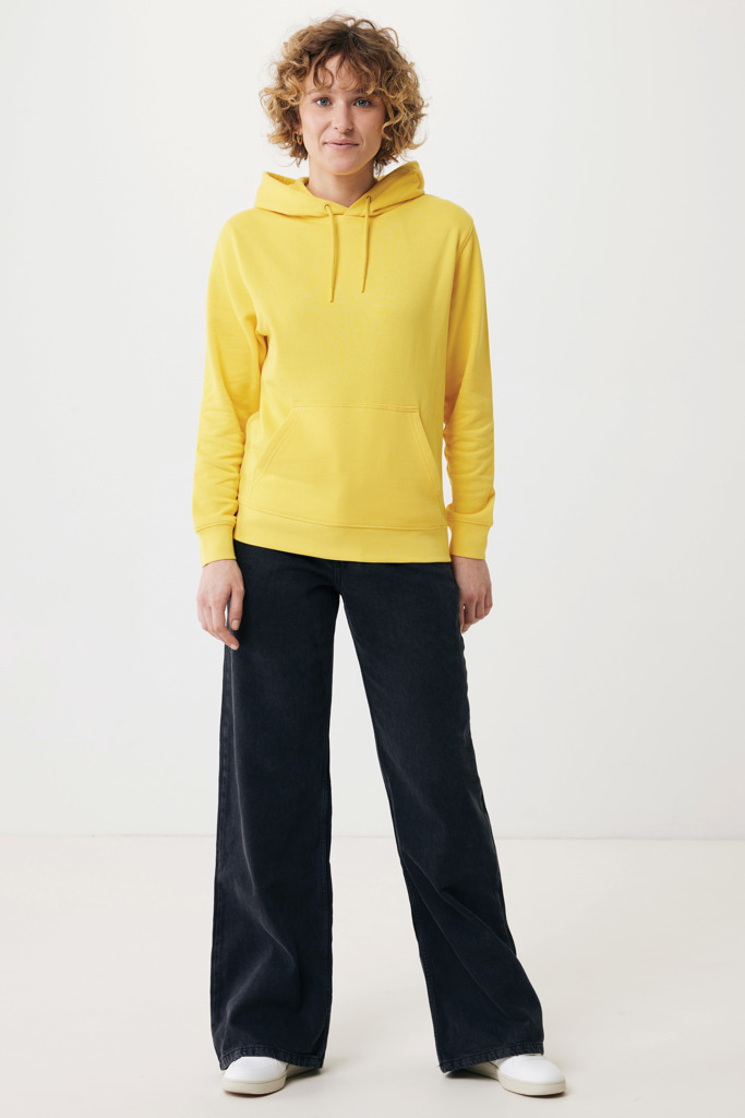 Sweater à capuche léger en coton recyclé Rila, jaune