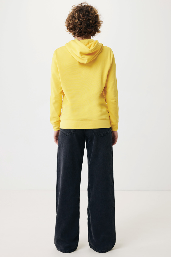 Sweater à capuche léger en coton recyclé Rila, jaune