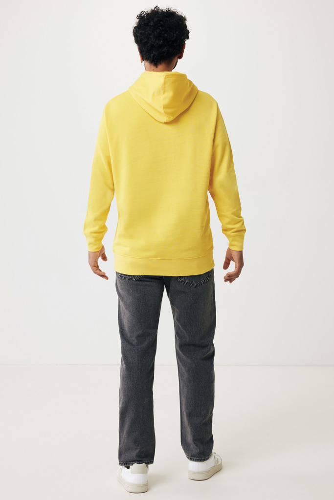 Sweater à capuche léger en coton recyclé Rila, jaune