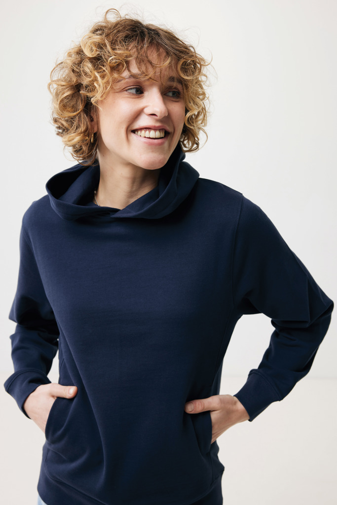 Yengo Hoodie mit Seitentaschen aus rec. Baumwolle, navy blau